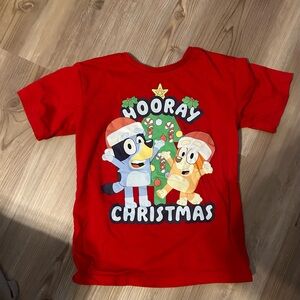 Bluey Red Graphic T-Shirt Christmas